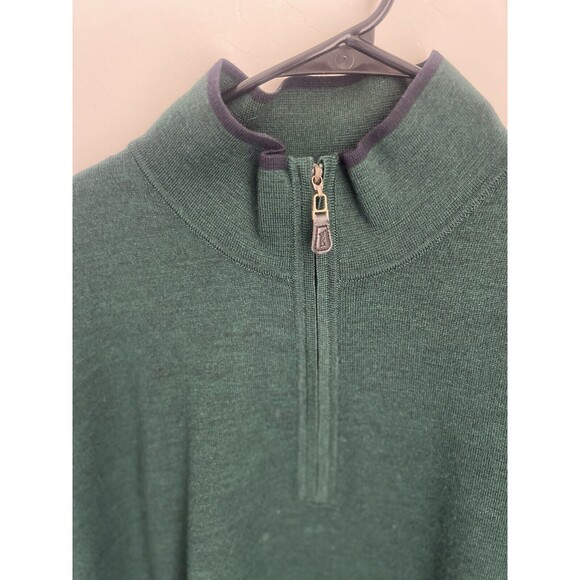 Fairway & Greene Wind Sweater Italian Merino Baruffa Wool LINED 1/4 Zip XL - Picture 6 of 10